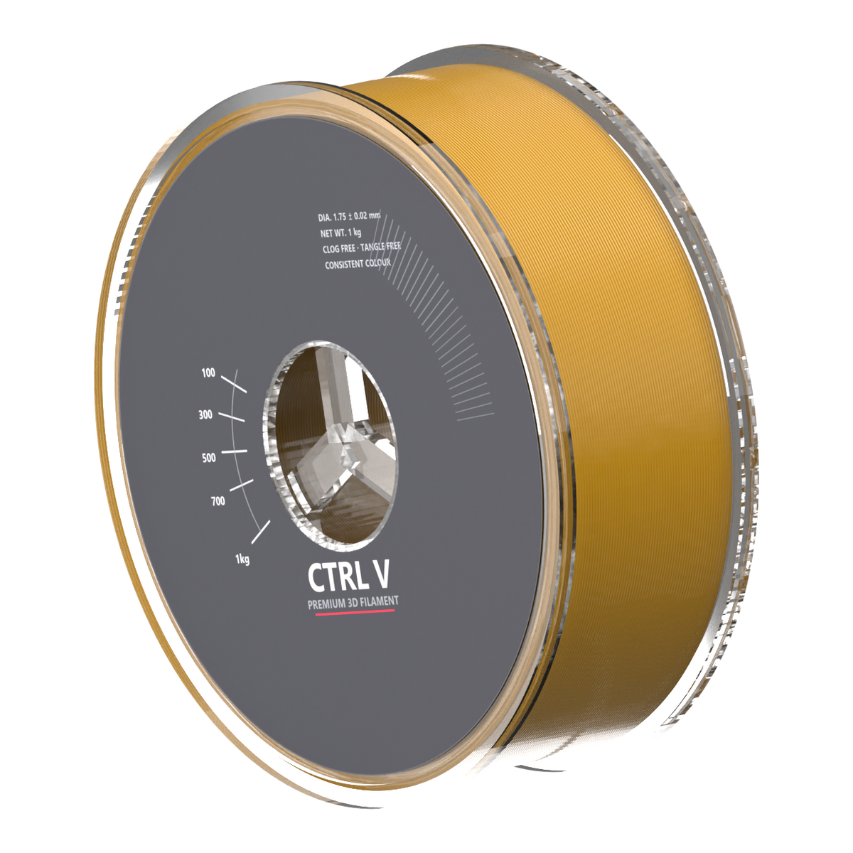 PLA Silk Gold 3D printer filament spool