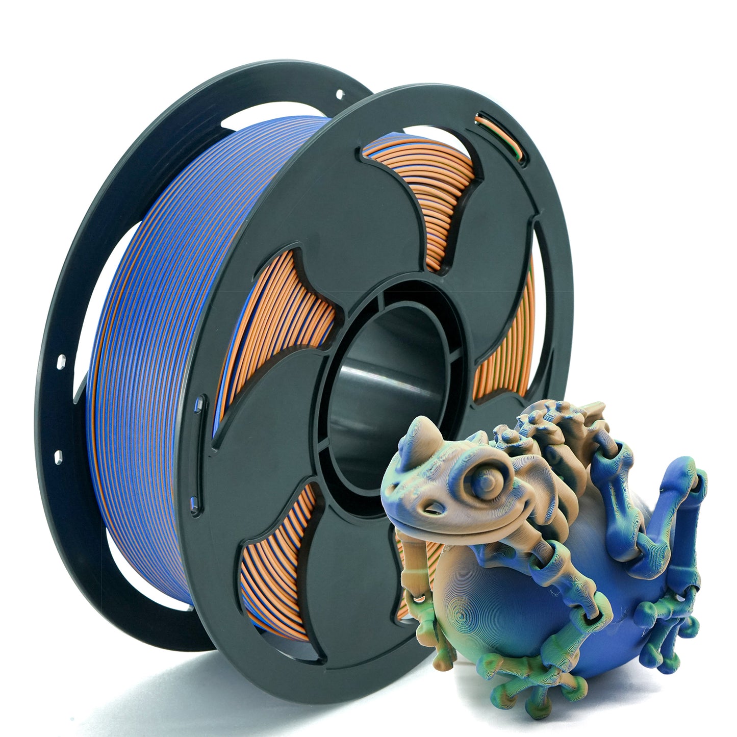 Matte Green/Blue/Orange Tri Colour PLA