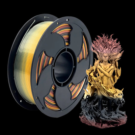 Silk Gold-Red-Black Gradient PLA