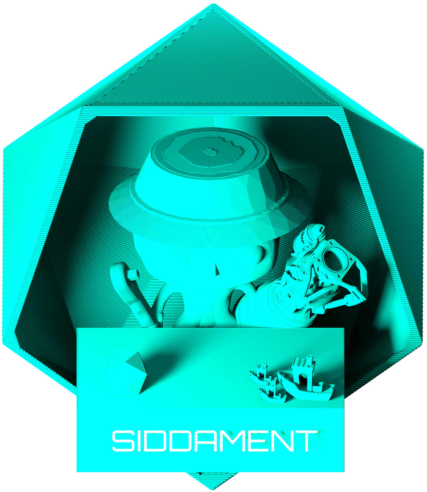 Matte Bright Teal PLA (darker)