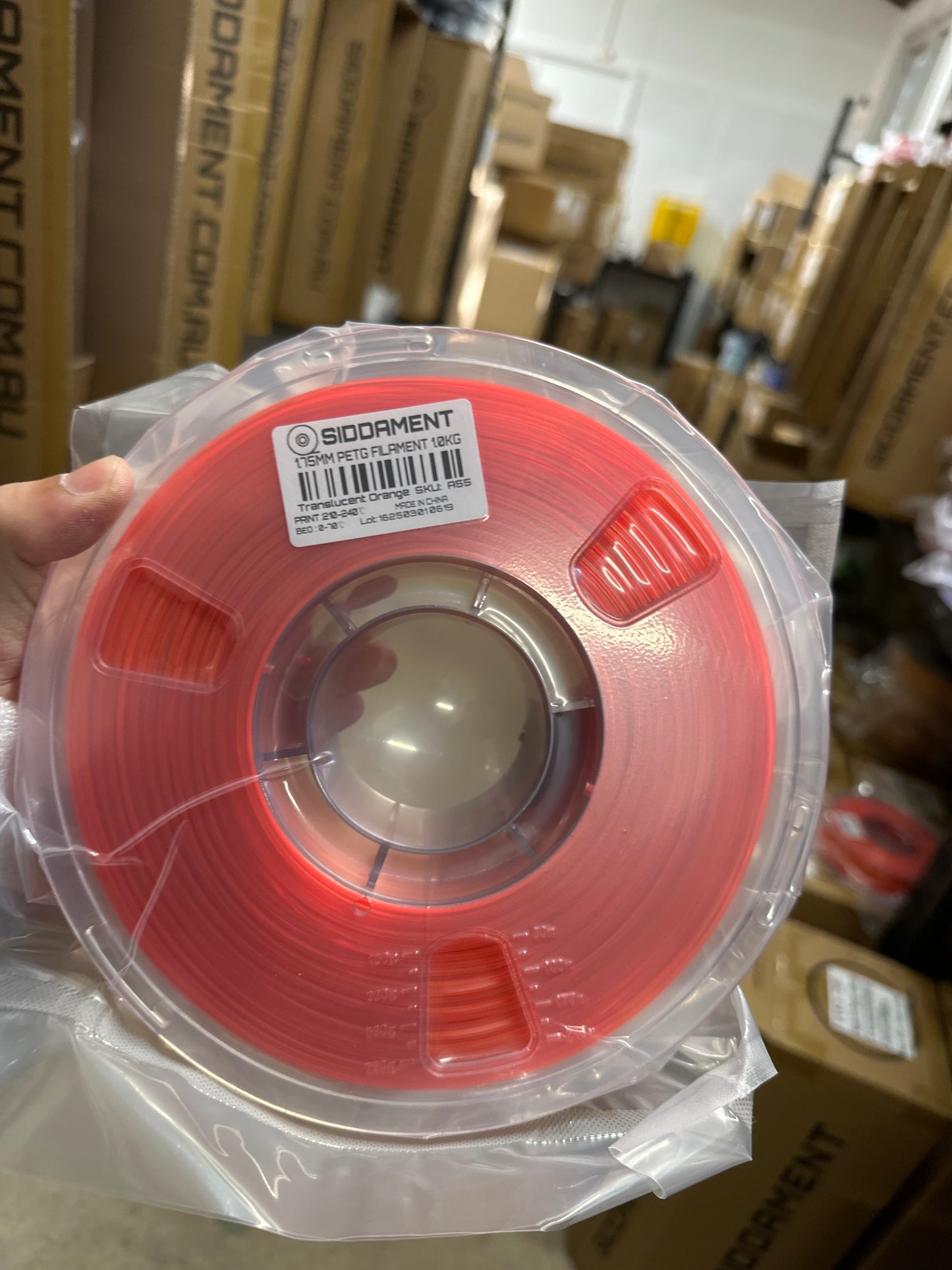 Translucent Orange PETG