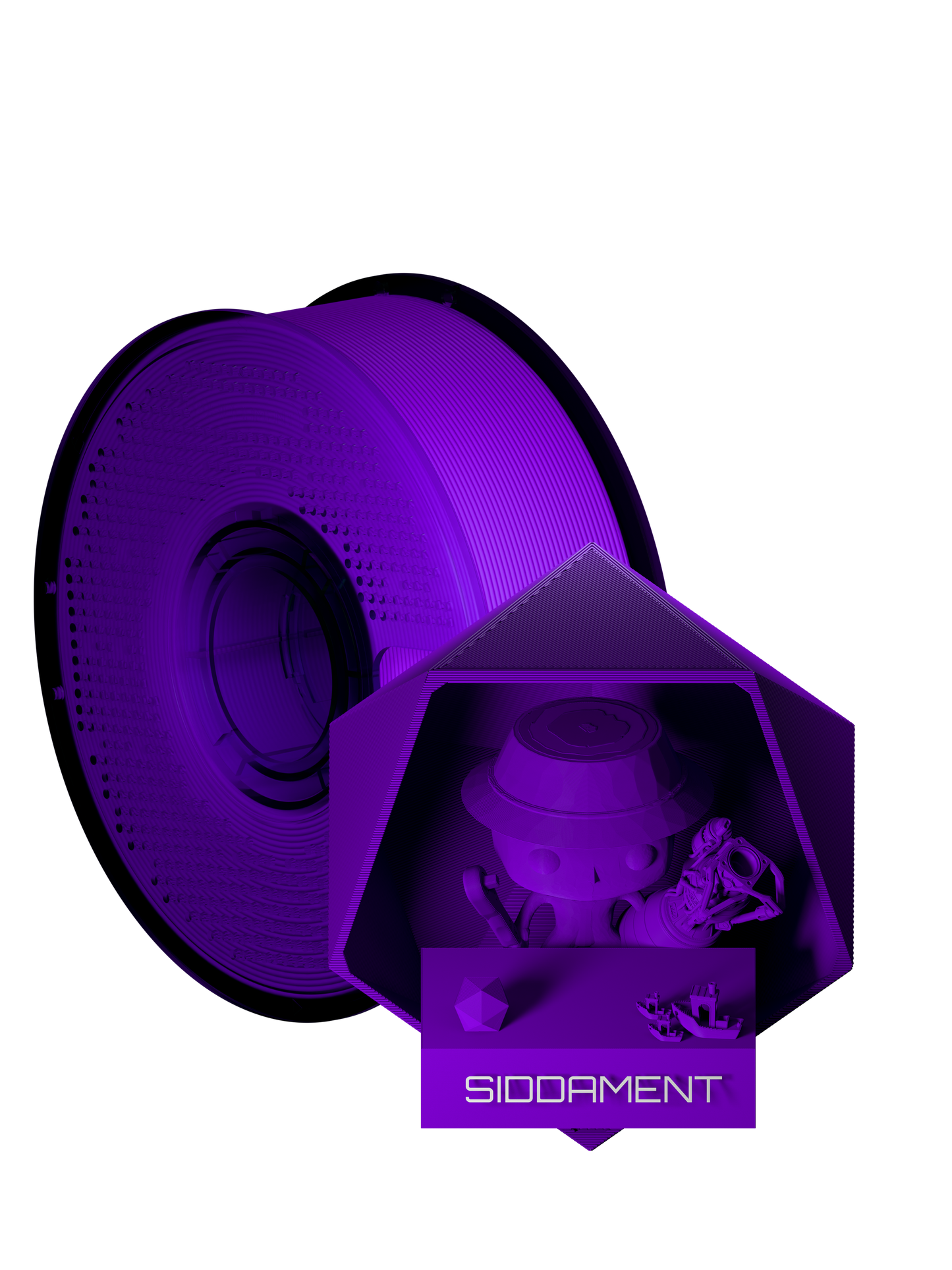 Deep Violet Matte PLA V2 filament spool