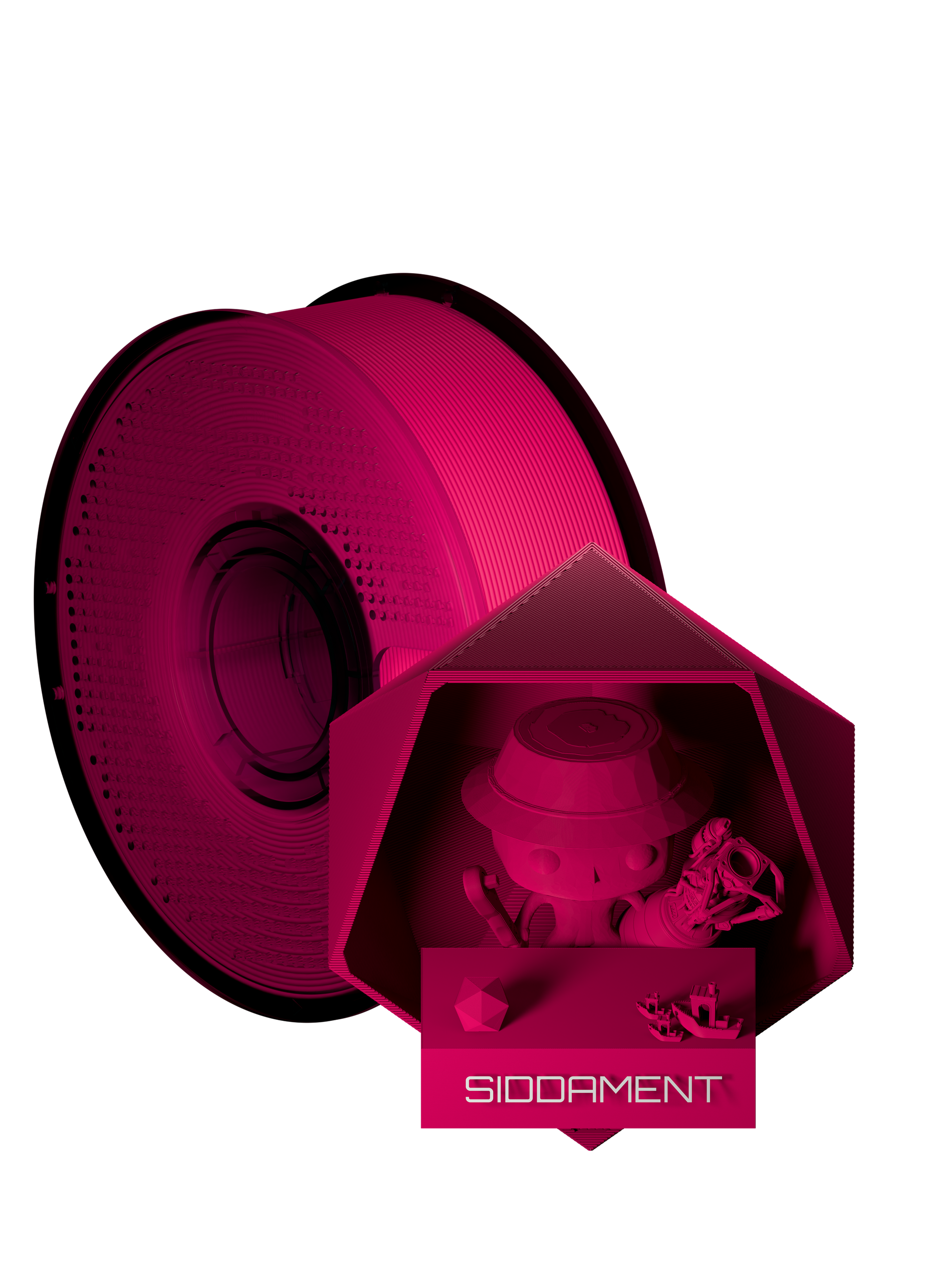 Hyper Pink Matte PLA V2 filament spool