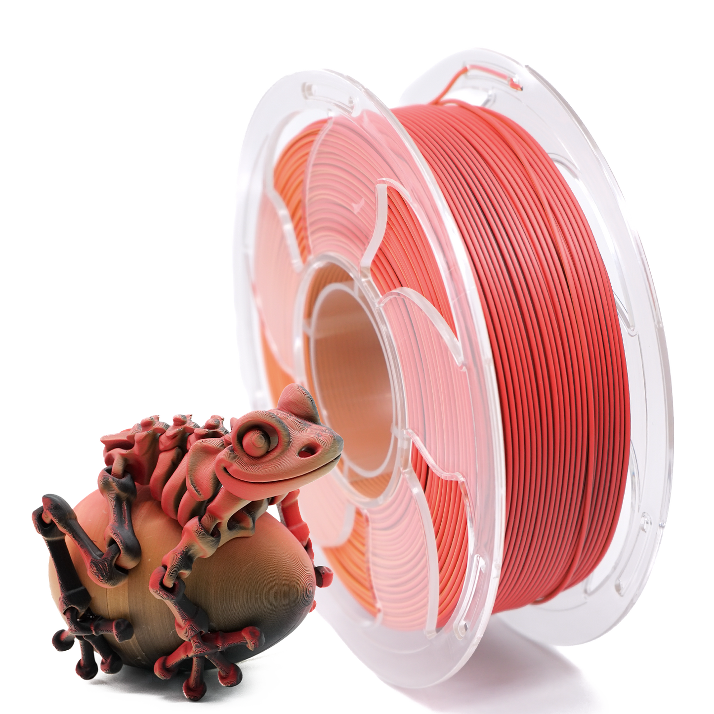 Matte Black/Red/Orange Tri Colour PLA