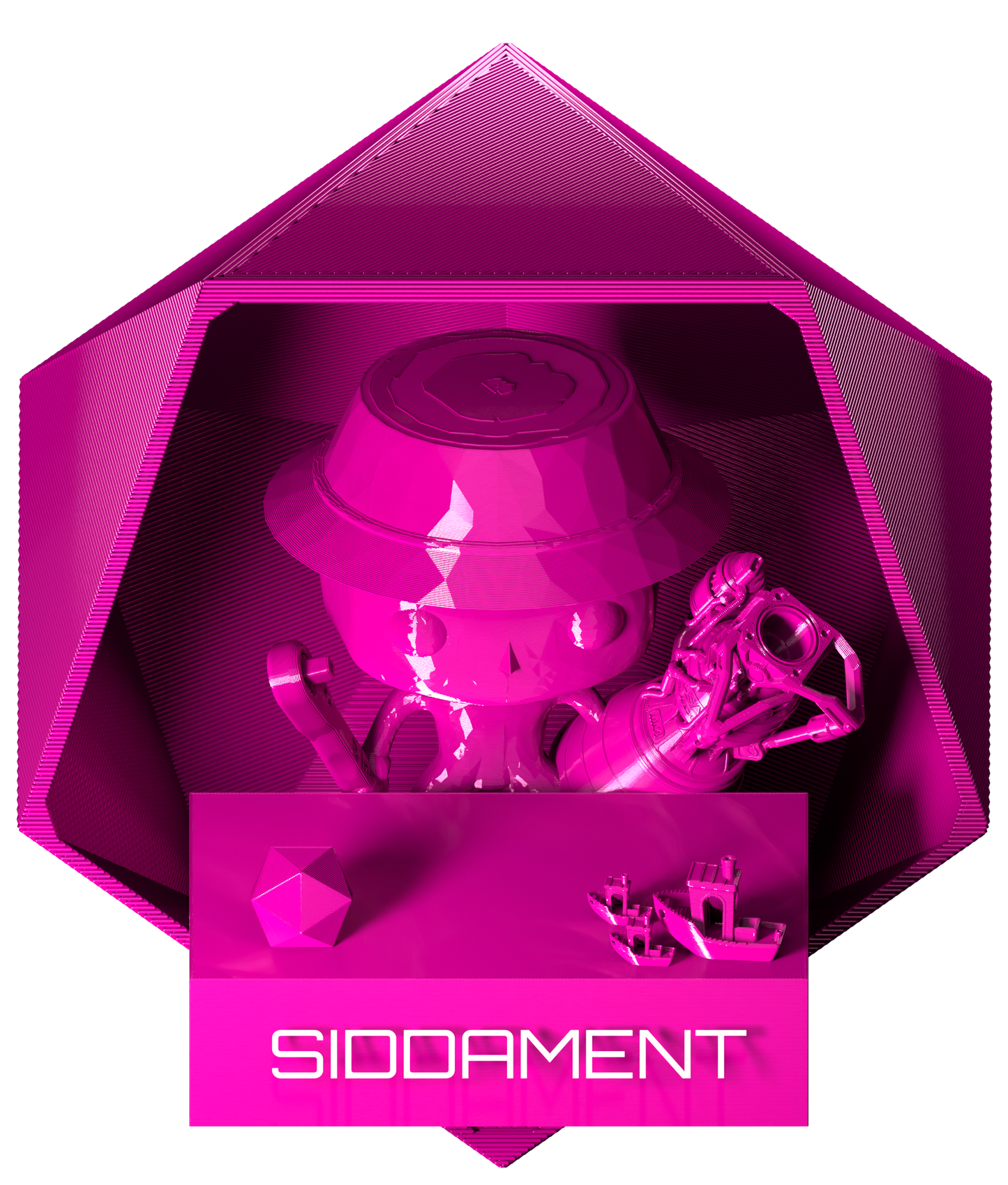 Shock Magenta PLA (render is closer)