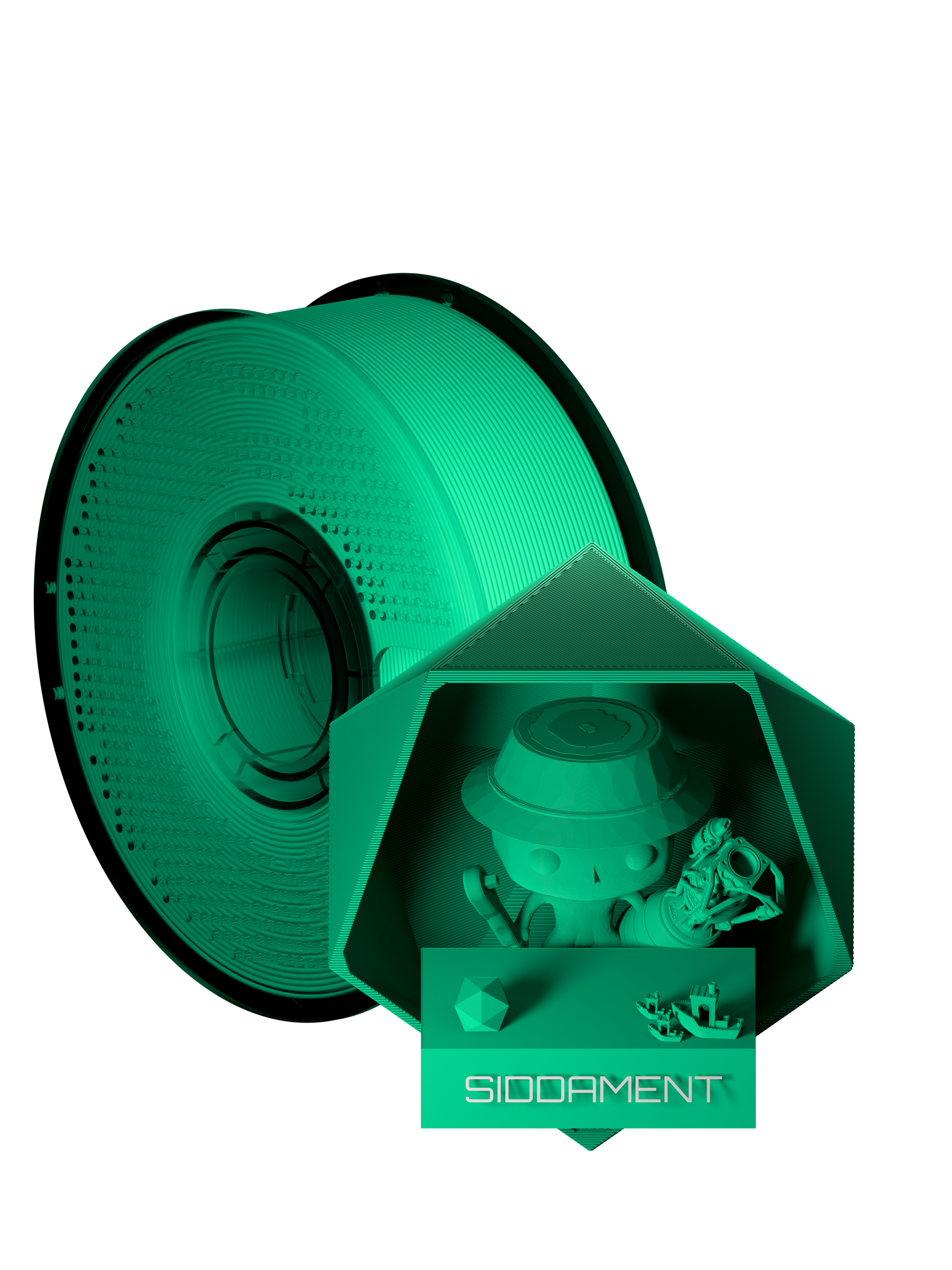 Soft Green Matte PLA V2 filament spool