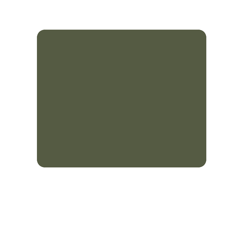 Matte Olive Green colour swatch, Kexcelled code 8.080, hex #555B43