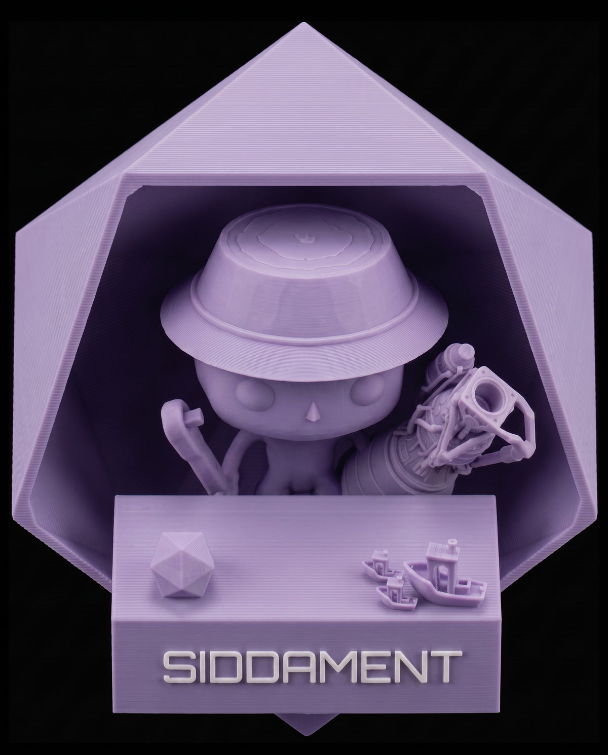 Matte Rattan Purple PLA V4, printed SIDDAMENT figure