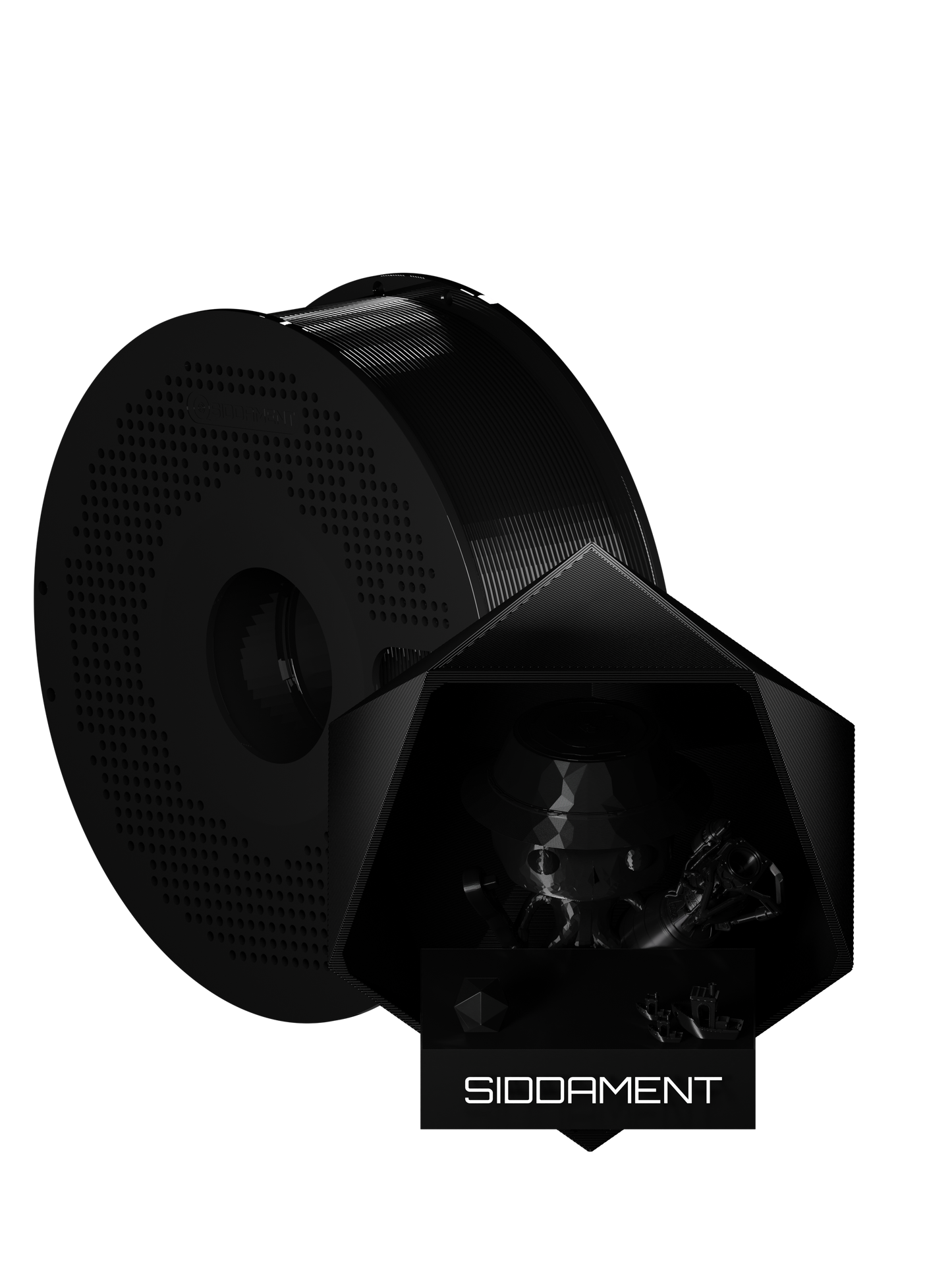 PCTG Black filament on a black SIDDAMENT spool