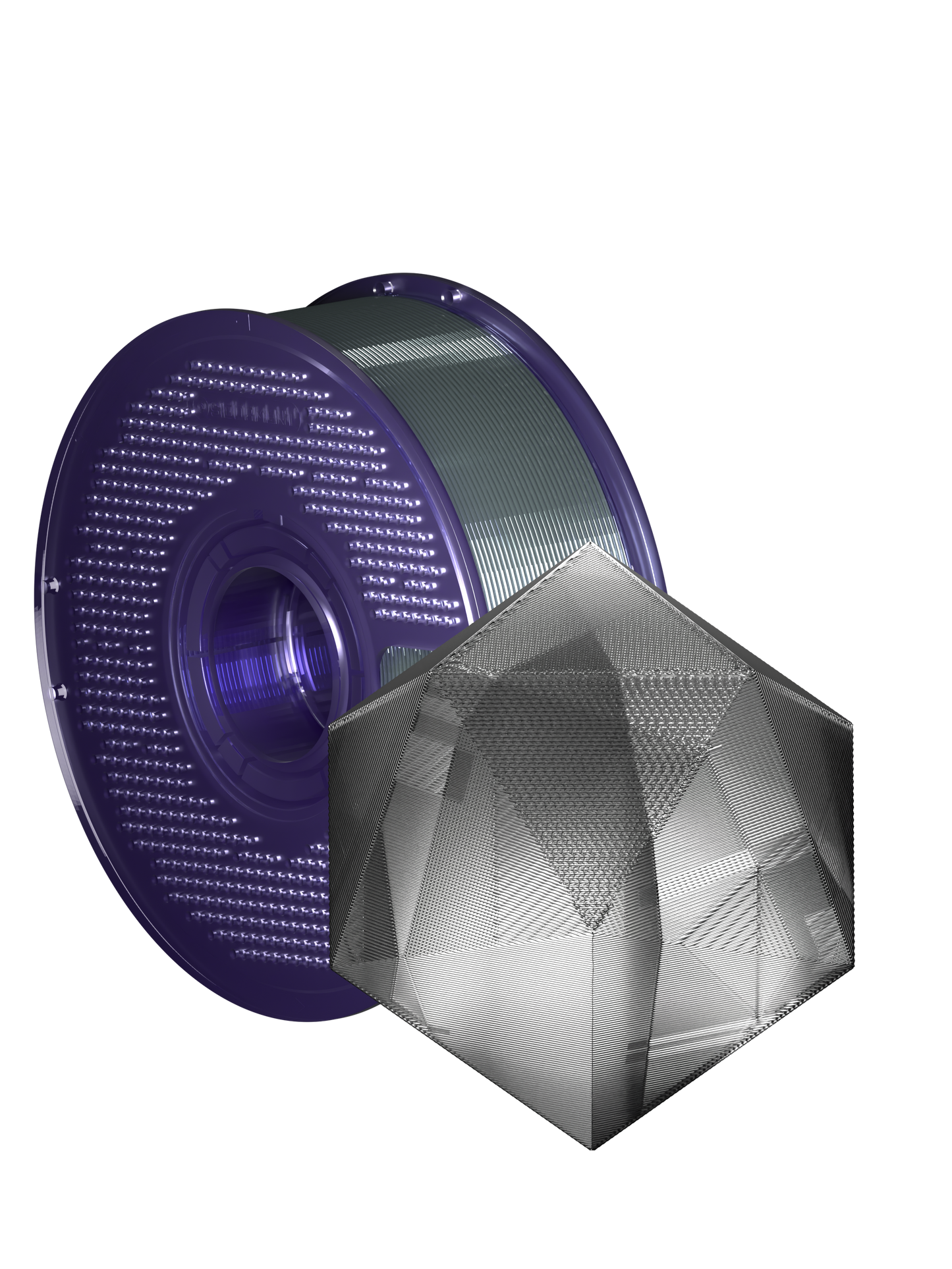 PCTG Transparent on a transparent purple SIDDAMENT spool