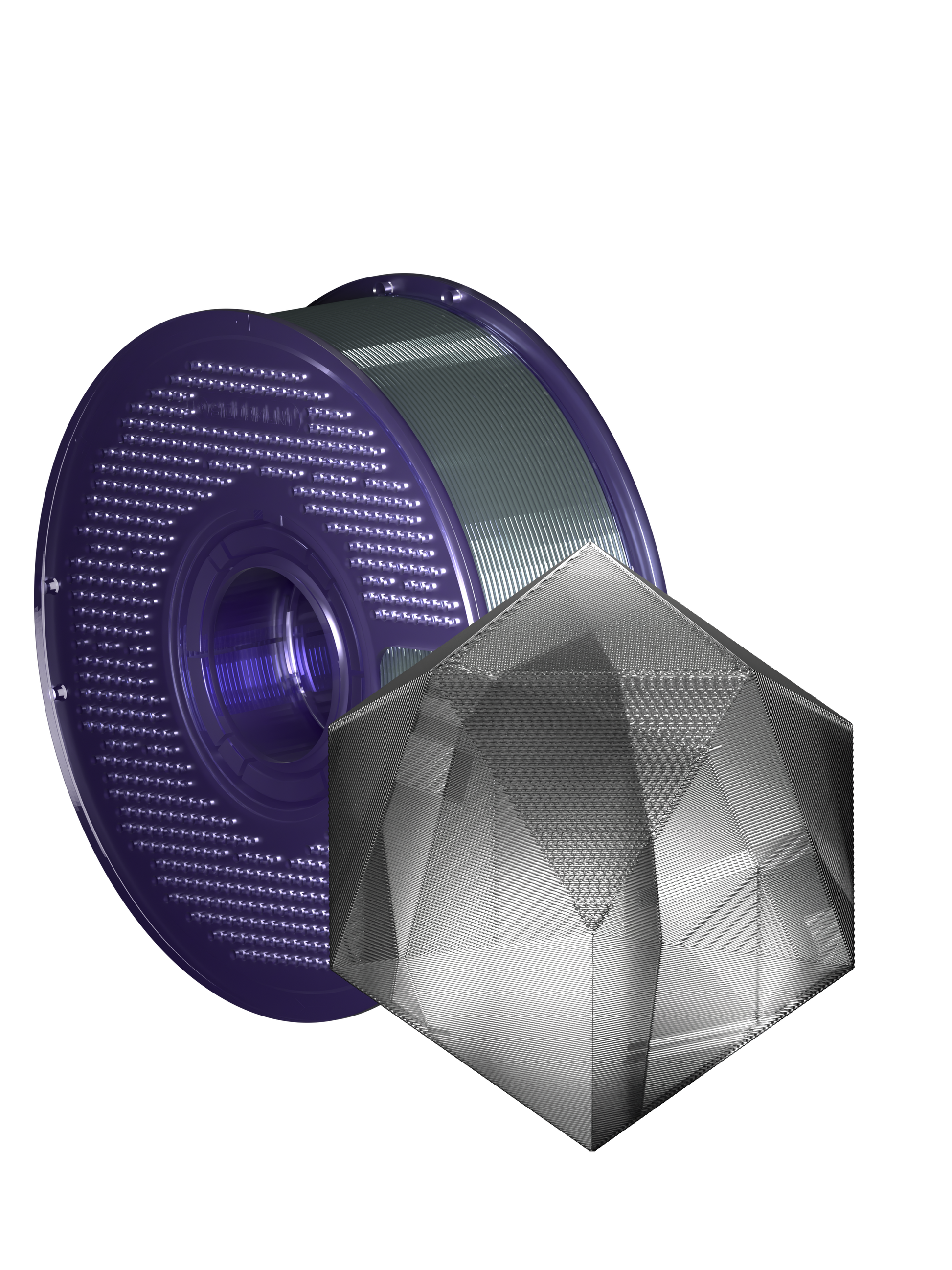 PCTG Transparent on a transparent purple SIDDAMENT spool