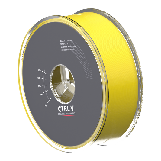 PLA Silk Yellow 3D printer filament spool