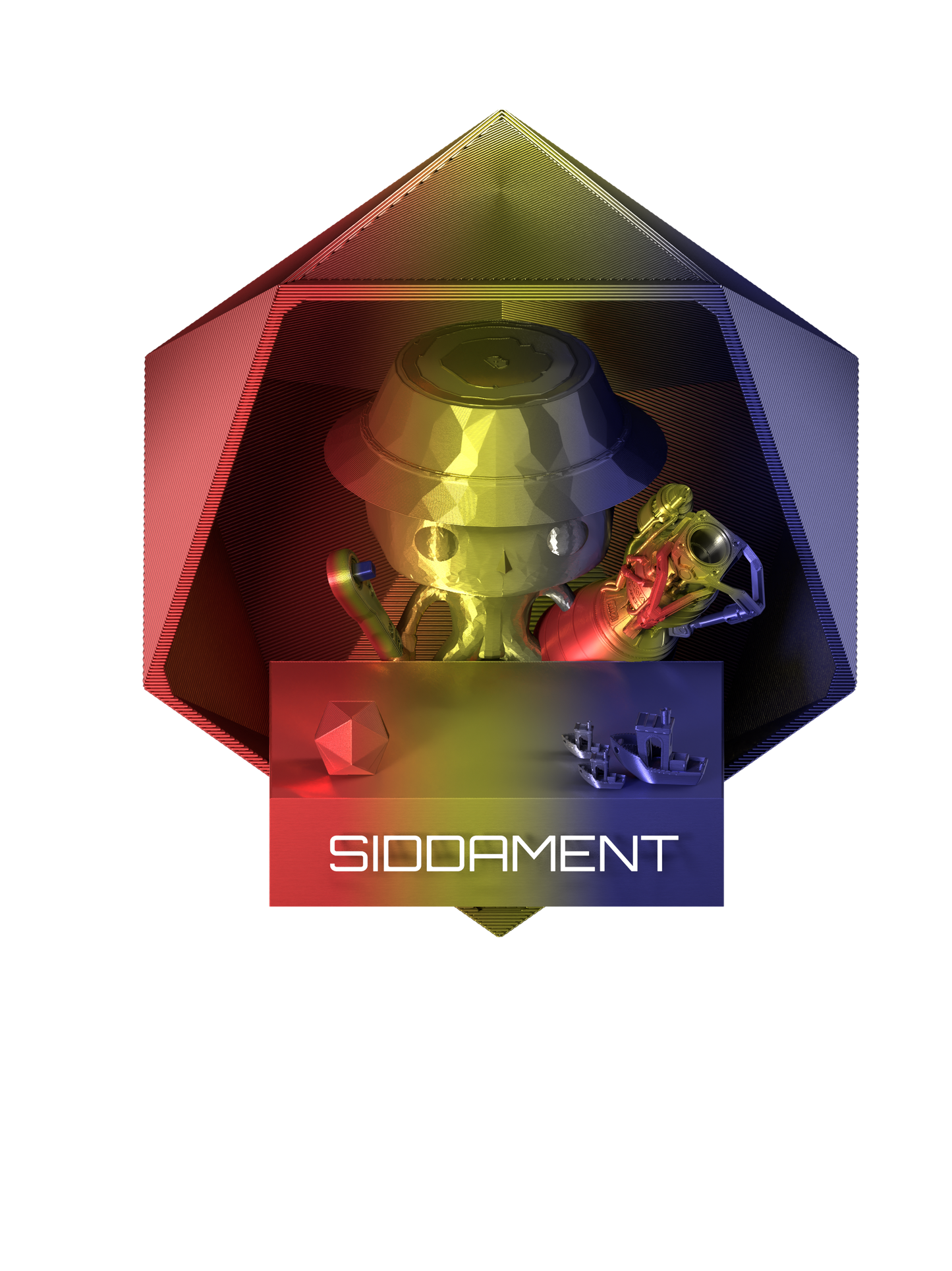 Tricolour PLA Red/Yellow/Blue